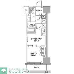 都営三田線 西巣鴨駅 徒歩6分の賃貸マンション 8階1DKの間取り