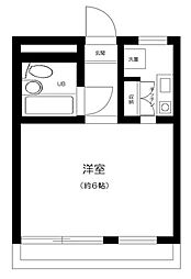ピアレス上池袋 1Kの間取図画像