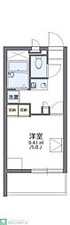 レオパレスレインボー 1Kの間取図画像