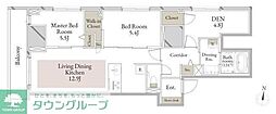 スカイテラス南大塚 2SLDKの間取図画像