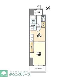 オーキッドレジデンス板橋 1DKの間取図画像