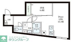 レピュア小石川レジデンスII 1LDKの間取図画像