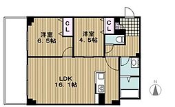 東急東横線 都立大学駅 徒歩10分の賃貸マンション 1階1SLDKの間取り