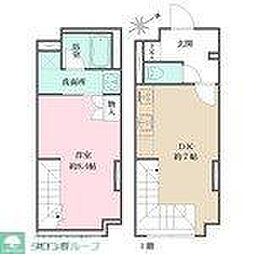 JR京浜東北・根岸線 大井町駅 徒歩8分の賃貸マンション 2階1DKの間取り