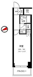 JR京浜東北・根岸線 大森駅 徒歩7分の賃貸マンション 9階1Kの間取り
