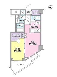 都営浅草線 中延駅 徒歩1分の賃貸マンション 4階1LDKの間取り