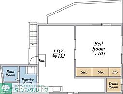 JR山手線 目黒駅 徒歩5分の賃貸マンション 1階1LDKの間取り