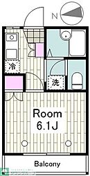 ラ・クール白金 1階1Kの間取り