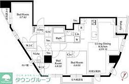 東急目黒線 洗足駅 徒歩6分の賃貸マンション 3階3LDKの間取り