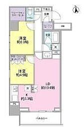JR横須賀線 西大井駅 徒歩10分の賃貸マンション 5階2LDKの間取り