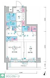都営浅草線 西馬込駅 徒歩8分の賃貸マンション 4階1LDKの間取り