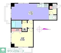 都営浅草線 中延駅 徒歩3分の賃貸マンション 3階1LDKの間取り