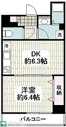 プラティーヌ碑文谷 1DKの間取図画像