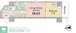 アイフラット品川戸越 1LDKの間取図画像