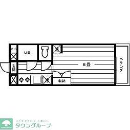 自由が丘オークヒル ワンルームの間取図画像