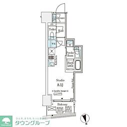 パークナードフィット南青山Vista ワンルームの間取図画像
