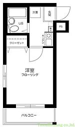 パークウェル田園調布 1Kの間取図画像