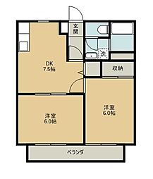 間取図画像 2LDK