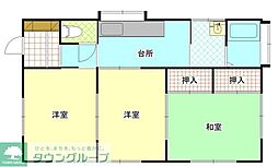 JR八高線 毛呂駅 徒歩9分の賃貸一戸建て 3Kの間取り