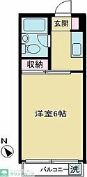 芦山グレイスマンション 1Kの間取図画像
