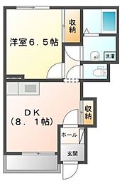 ベル・エクセラン 1LDKの間取図画像
