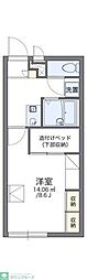 レオパレスリーベン 1Kの間取図画像