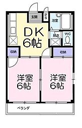 エクセレント・プラザ 2DKの間取図画像