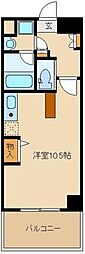 サンマリー鶴瀬 1Kの間取図画像