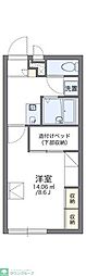レオパレスリーベン 1Kの間取図画像