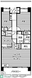 ビレッジハウス東松山タワー1号棟 2LDKの間取図画像