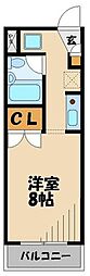 アーバンライフナガネ 1Kの間取図画像