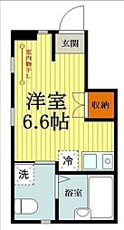 キャスティア京王八王子 ワンルームの間取図画像