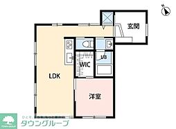 トレフル日野 1LDKの間取図画像