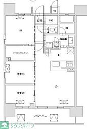 八王子レジデンス 2LDKの間取図画像