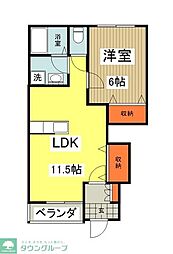 ラ.ジオン 1LDKの間取図画像