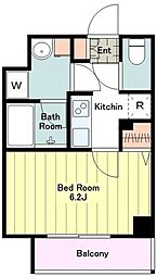メインステージ立川 1Kの間取図画像