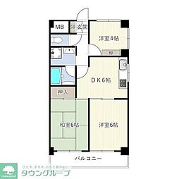 INOVE日野台 2LDKの間取図画像