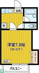 リズマロン 1Kの間取図画像