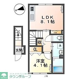 レアルMKM 1LDKの間取図画像