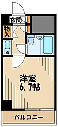 JUN平山城 1Kの間取図画像