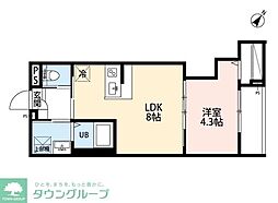 robot home 西八王子(ロボットホーム ニシハチオウジ) 1LDKの間取図画像