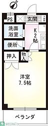 村野旭ケ丘ビル 1Kの間取図画像
