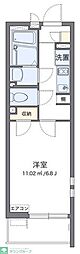 柏桜館2 1Kの間取図画像