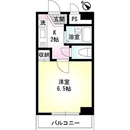 エステート岡野 1Kの間取図画像