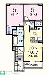 サニーリーヴズ 2LDKの間取図画像