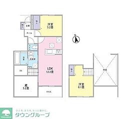 ハウオリ・ララ 2LDKの間取図画像