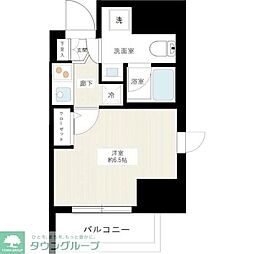 ティモーネグランデ立川 1Kの間取図画像