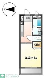ハッピーヴィレッジ 1Kの間取図画像