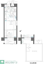 ZOOM立川CinemaSite 1LDKの間取図画像