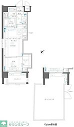 ZOOM立川CinemaSite 1LDKの間取図画像